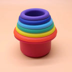 Rainbow Silicone Stacking Cup Set