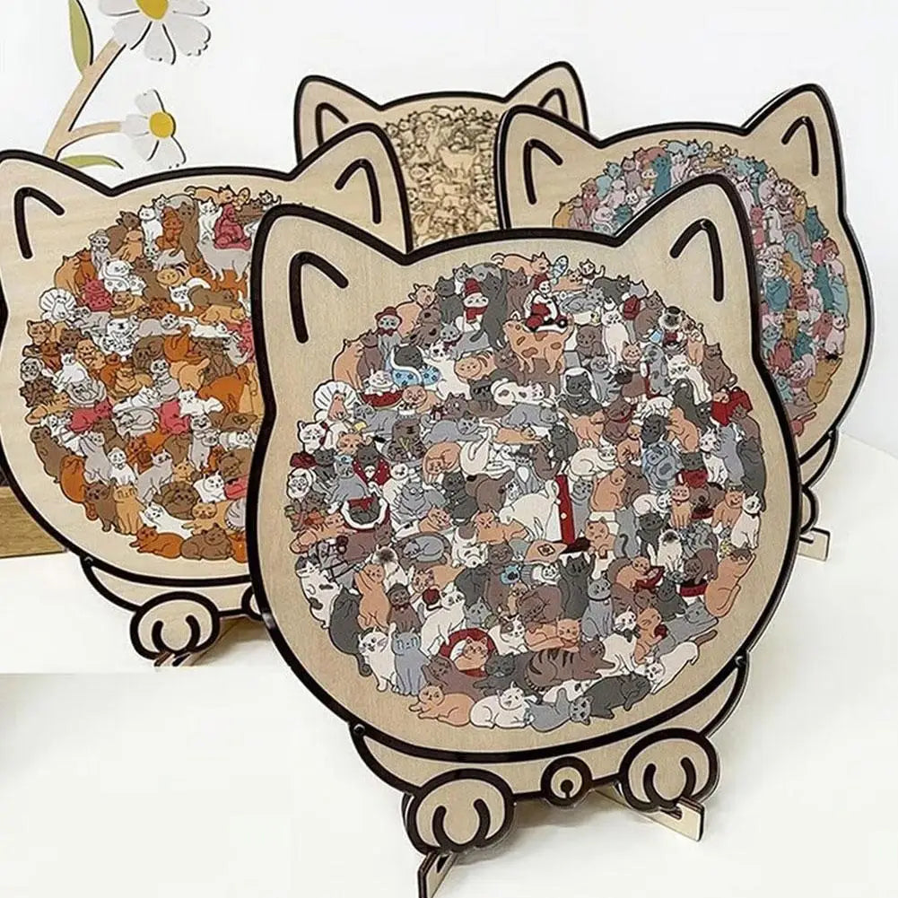 SereniCat 135-Piece Wooden Puzzle