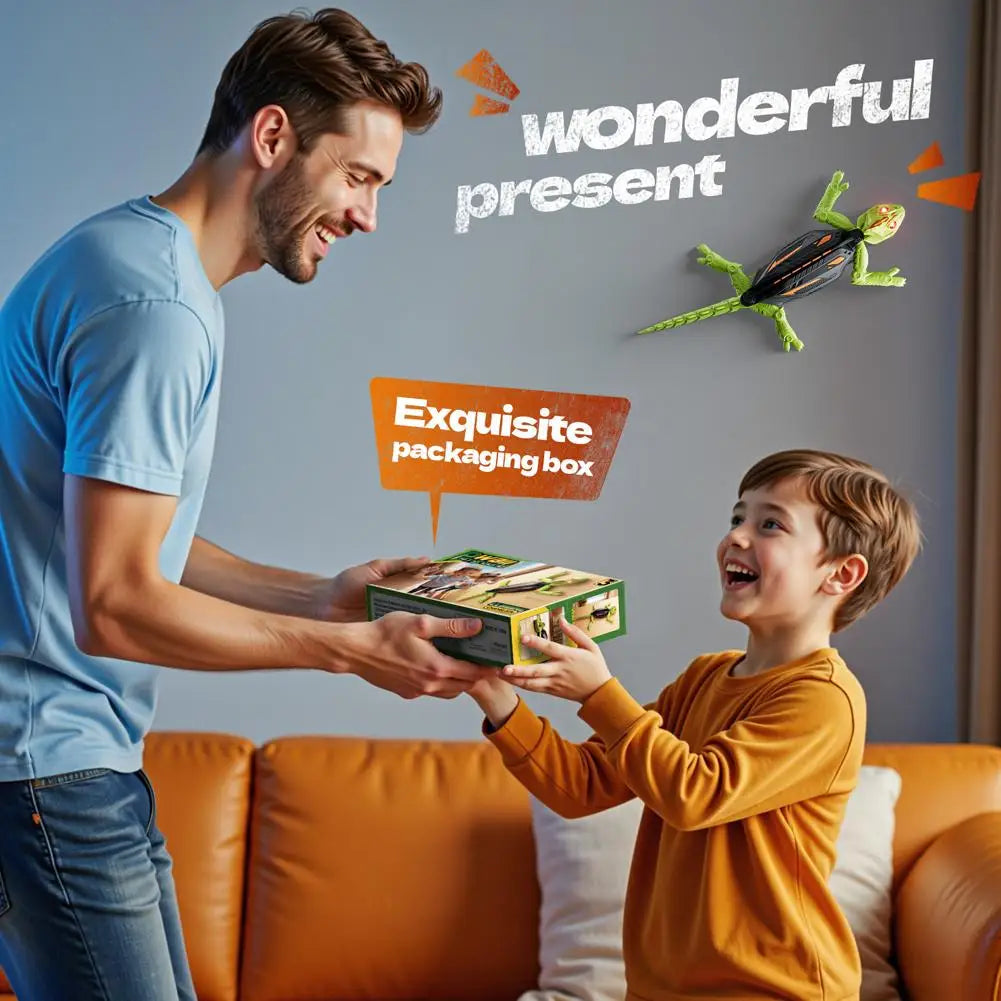 MagicClimb™ RC Wall-Climbing Lizard – Remote Control Gecko with LED Eyes