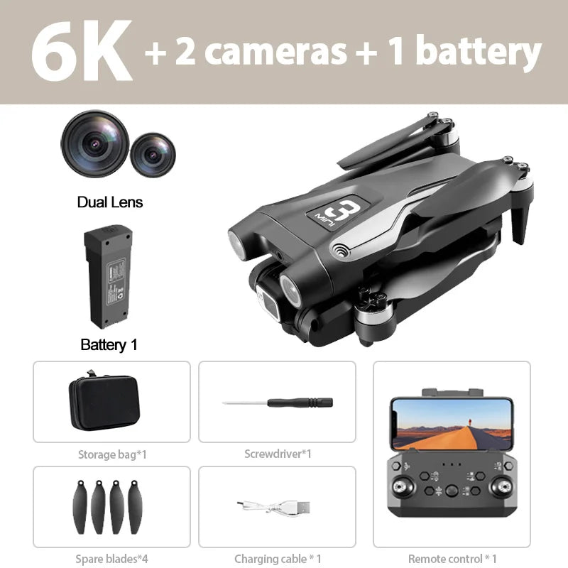 Z908 Pro / MAX 8K Drone – 4K/6K/8K WiFi FPV Quadcopter with Optical Flow & 3-Sided Obstacle Avoidance