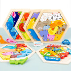 Wooden 3D Cognitive Jigsaw Puzzle