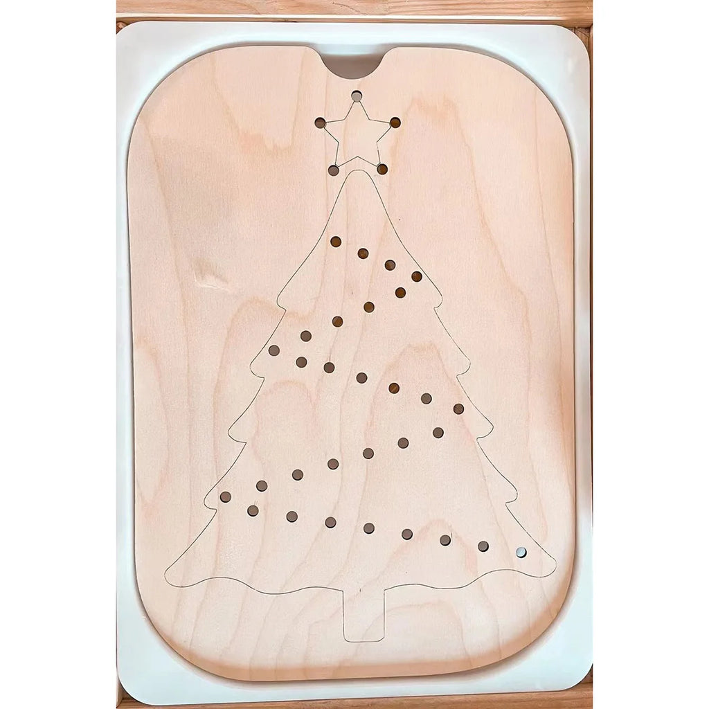 Montessori Children's Sensory Tray Table Wooden Tile