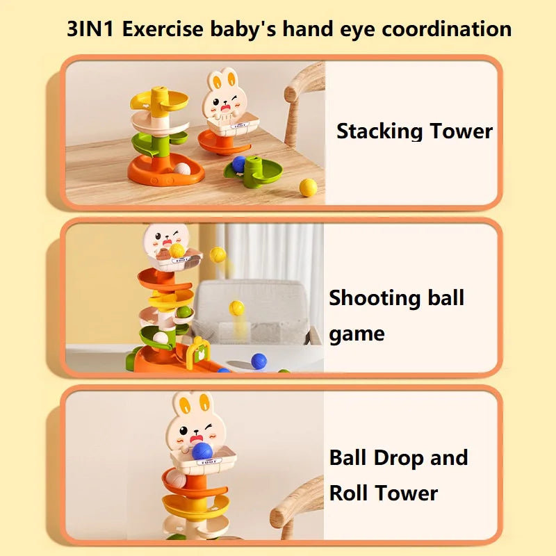 Ball Drop and Roll Tower for Toddlers