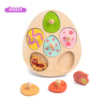 Montessori Wooden Dinosaur Egg Peg Jigsaw Puzzle