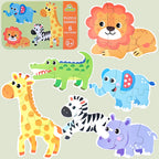 Wooden Animal and Vehicle Jigsaw Puzzle Set