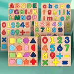 Wooden Alphabet & Number Puzzle Board