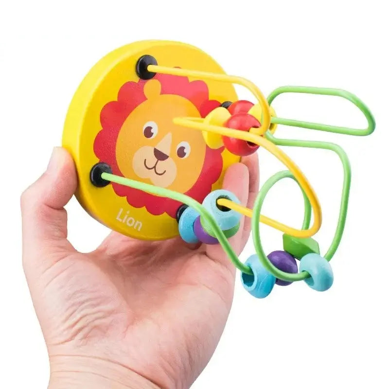Wooden Bead Maze Roller Coaster Toy