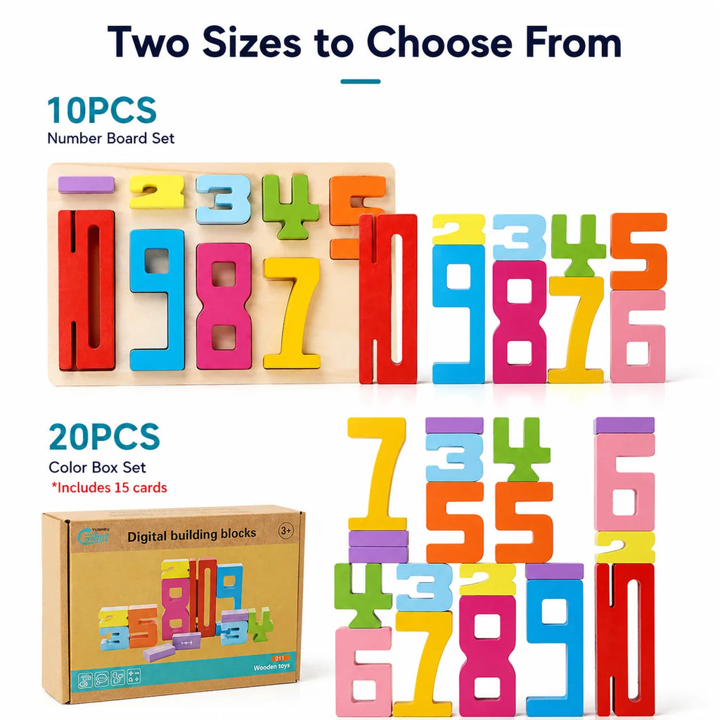Montessori Wooden Number Blocks for Learning