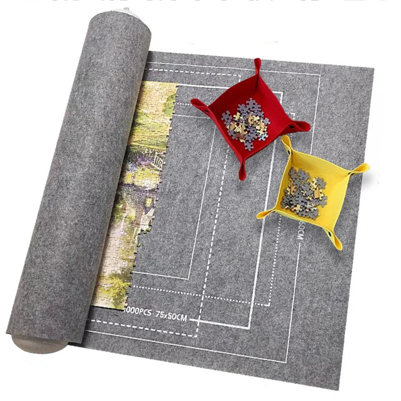 PuzzleRoll™ Storage Mat – Roll-Up Puzzle Saver for 1000–3000 Piece Puzzles