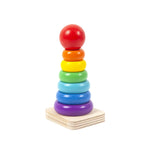 Montessori Wooden Sorting & Stacking Toy – Color and Shape Learning Board