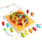 Wooden Magnetic Fishing and Drawing Game