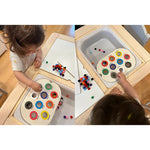 Montessori Children's Sensory Tray Table Wooden Tile