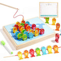 Wooden Magnetic Fishing and Drawing Game
