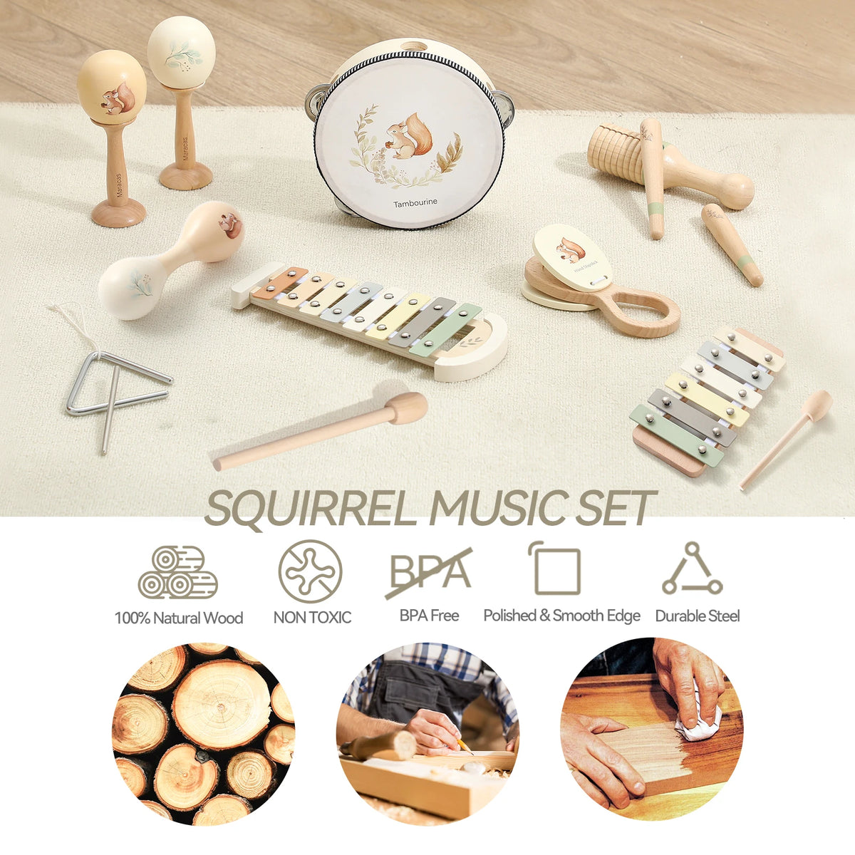 Montessori Wooden Musical Instrument Toys