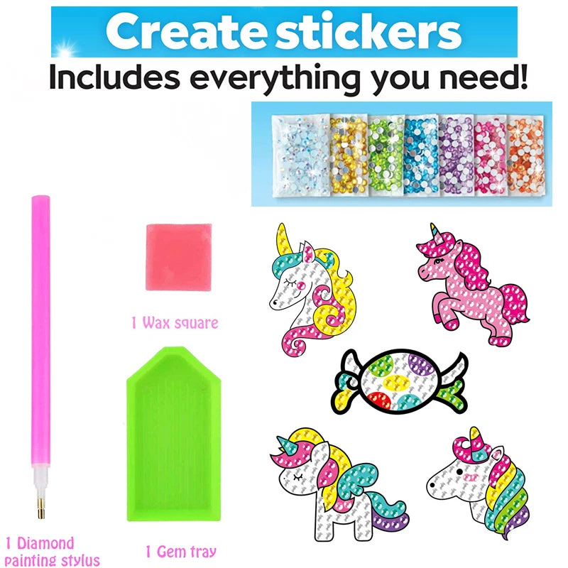 Stick & Paint Magic Gem Sticker Art Kit