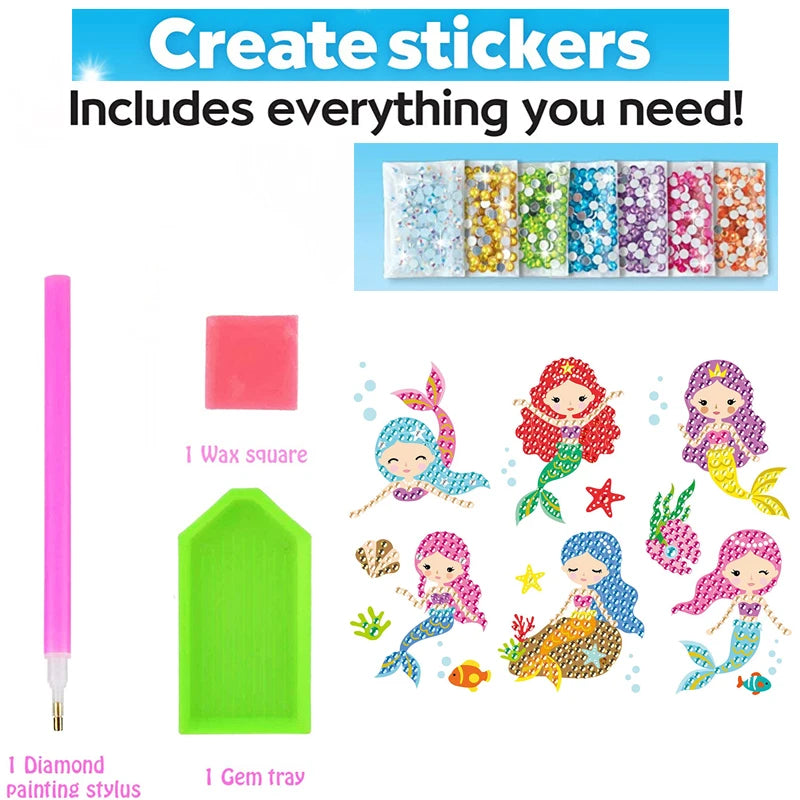 Stick & Paint Magic Gem Sticker Art Kit