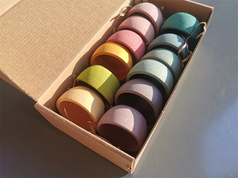Montessori Rainbow Sorting Bowls Set