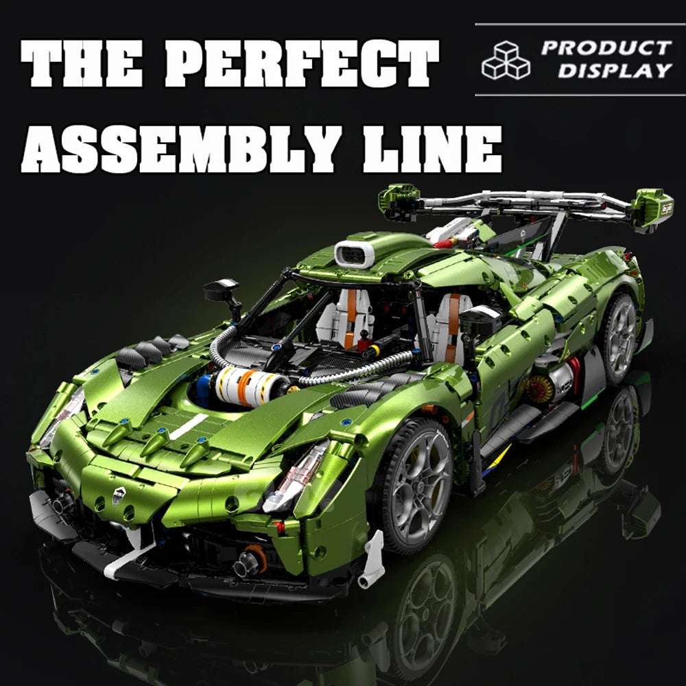 Keni Saige™ 1:8 Scale Supercar Building Blocks Model