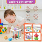 Baby Shape Sorter Cube with Sensory Shapes