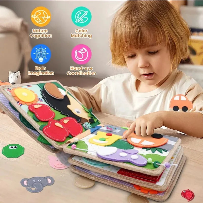 Montessori Soft 3D Cloth First Learning Book