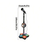 Kids Karaoke Microphone Stand with LED Lights