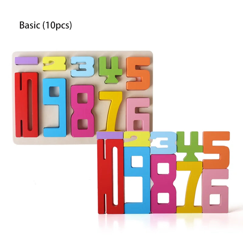 Montessori Wooden Number Blocks for Learning