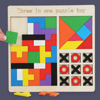 3-in-1 Montessori Wooden Puzzle Board, photo 2