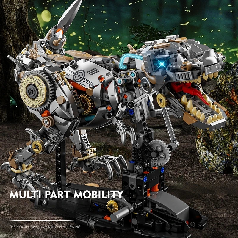 STEM Mechanical Jurassic Dinosaur Building Set – Motorized T-Rex Model
