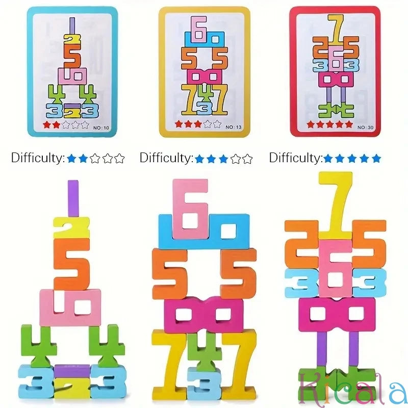 Montessori Wooden Number Blocks for Learning