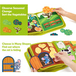 Toddlers Montessori Farm Animal Busy Cloth Book