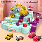 Track Car Parking Playset