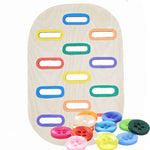 Montessori Children's Sensory Tray Table Wooden Tile