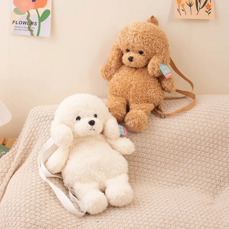 CuddleCarry Teddy Dog Plush Backpack