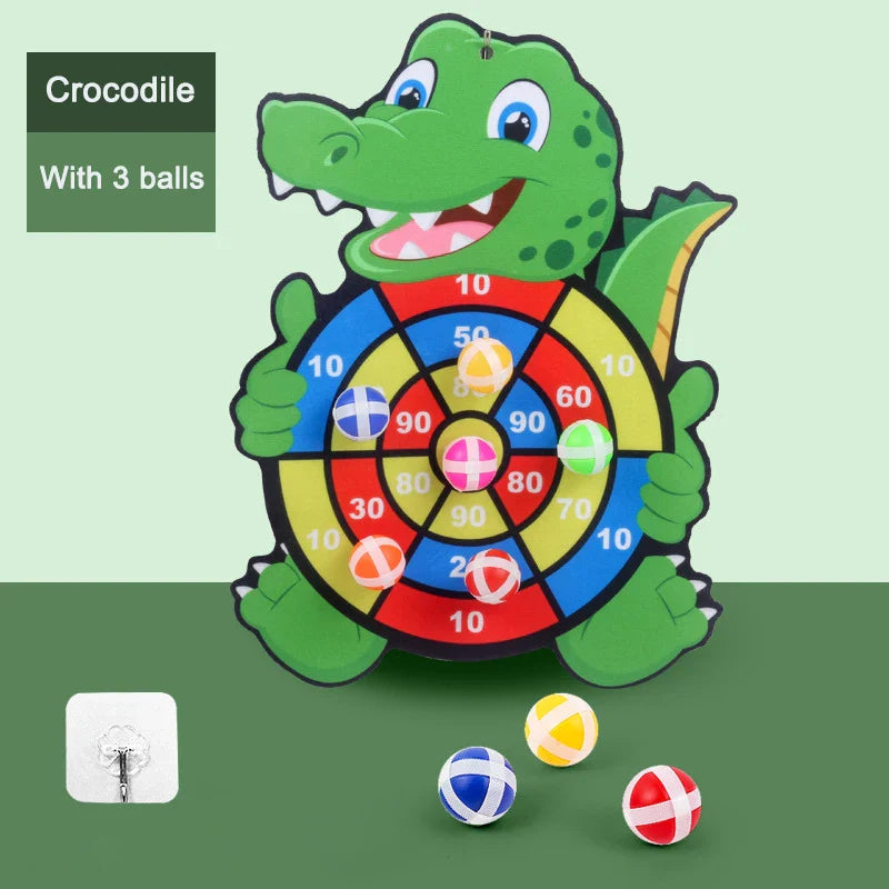 Kids Dart Board Set – Soft Sticky Ball Target Game