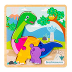 Wooden Dinosaur Shape Matching Puzzle