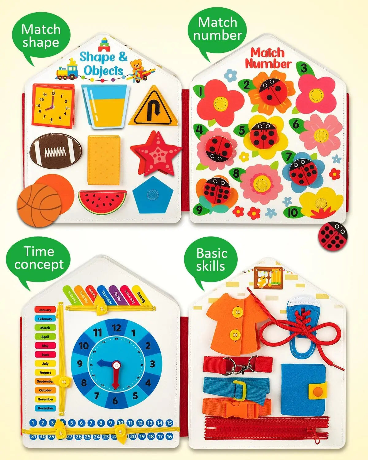 Montessori Busy Book Sensory Activity Binder
