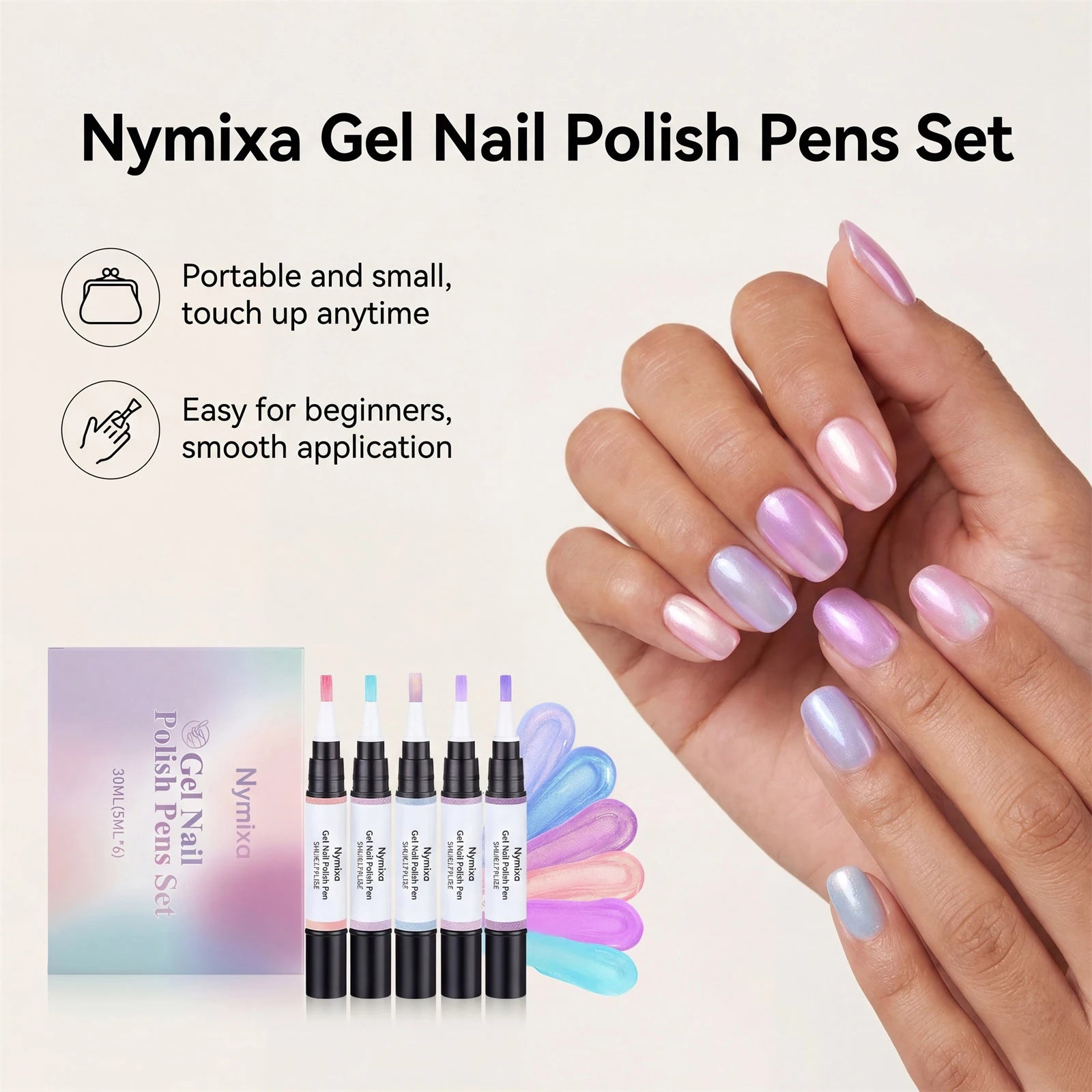 GlamGel™ 3-in-1 Gel Nail Pen Set