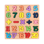 Wooden Alphabet & Number Puzzle Board