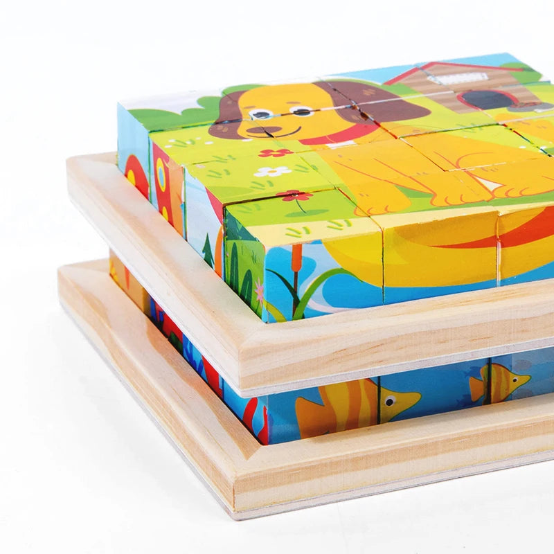 Wooden Six-Sided Cube Puzzle Blocks, photo 3