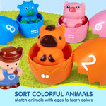 SmartTracks™ Farm Animal Train Set – Montessori Matching & Sorting Learning Toy