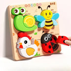 Wooden 3D Puzzle Sets (Animals, Vehicles & More)