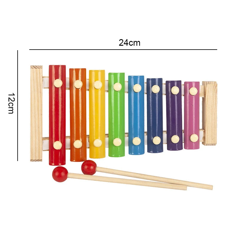 Montessori Wooden Sorting & Stacking Toy – Color and Shape Learning Board