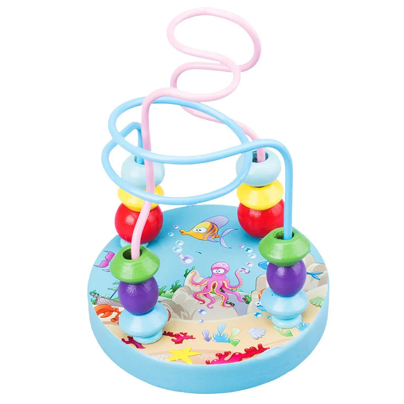 Montessori Wooden Sorting & Stacking Toy – Color and Shape Learning Board