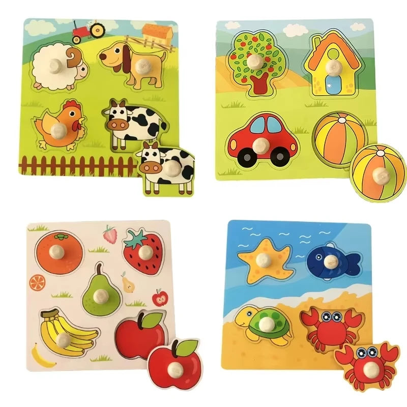 Montessori Wooden Puzzle Board for Toddlers