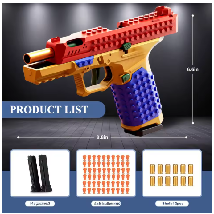BrickBlaze™ Building Block Blaster – Foam Projectile Construction Gun