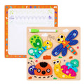 Wooden 3D Shape Puzzle with Drawing Board