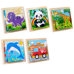Wooden Six-Sided Cube Puzzle Blocks