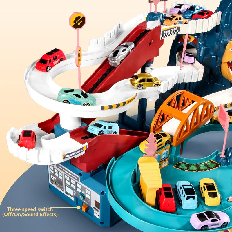 Lion Theme Car Track Racing Set