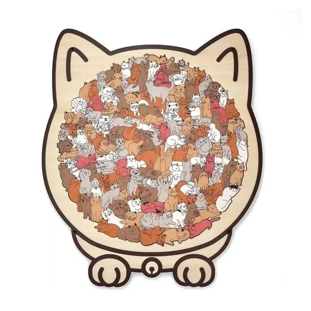 SereniCat 135-Piece Wooden Puzzle