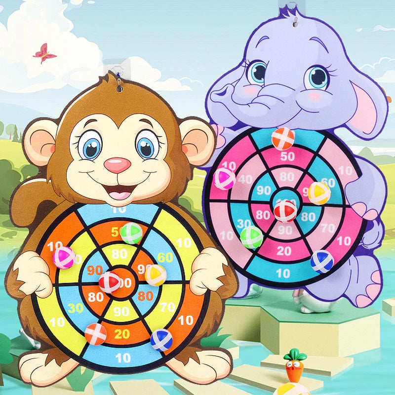 Kids Dart Board Set – Soft Sticky Ball Target Game